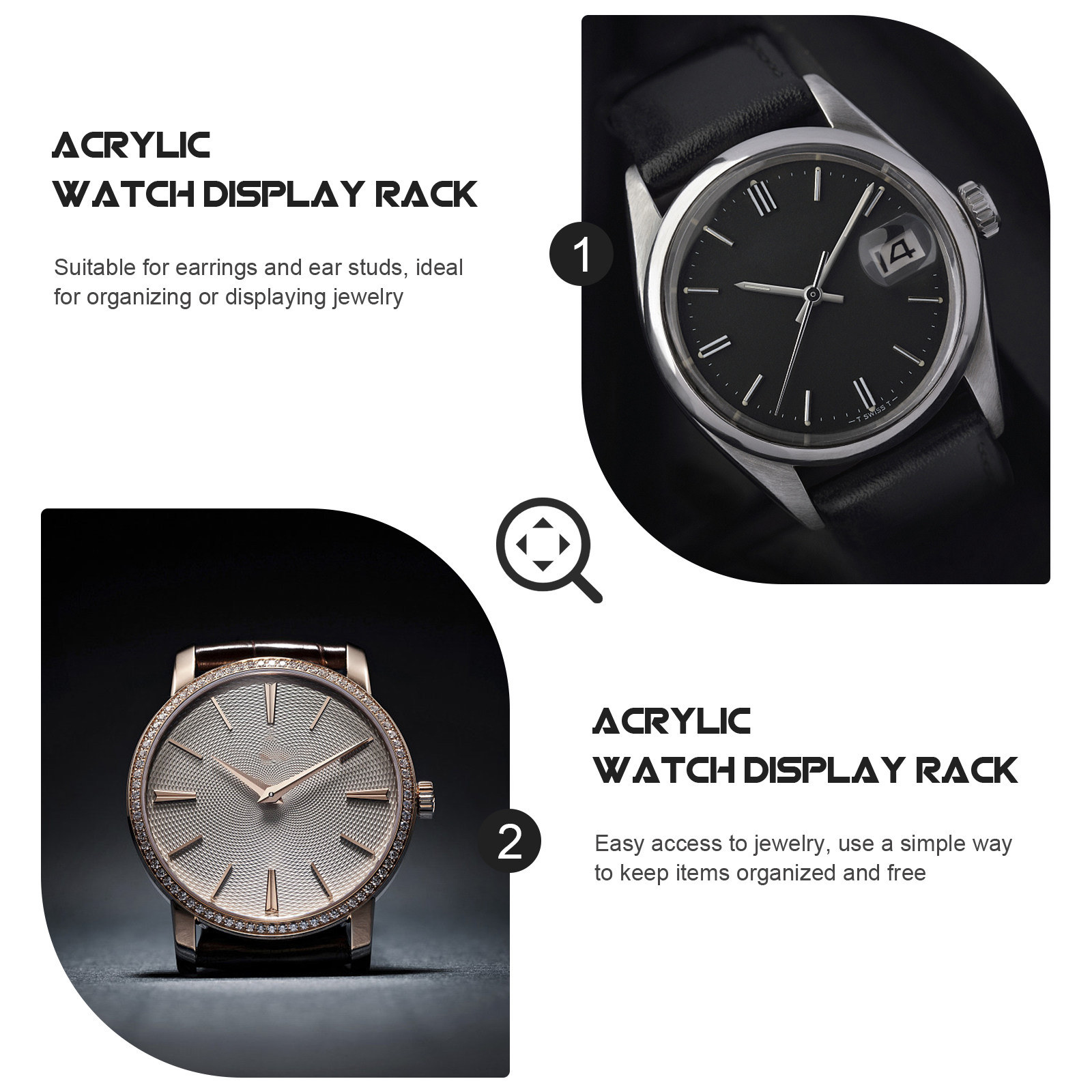 1 pièce, présentoir transparen - Jewelry And Watches Inc avis et prix
