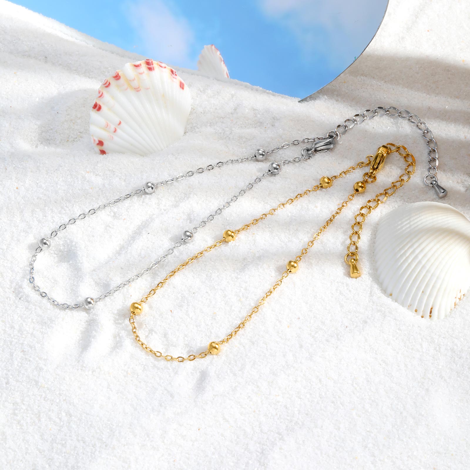 Bracelet de cheville en chaîne - Jc Jewelry & Watches Photos avis et prix